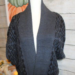 Eddie Bauer Sleeveless, Open Long Belt Cardigan, 100% Cotton